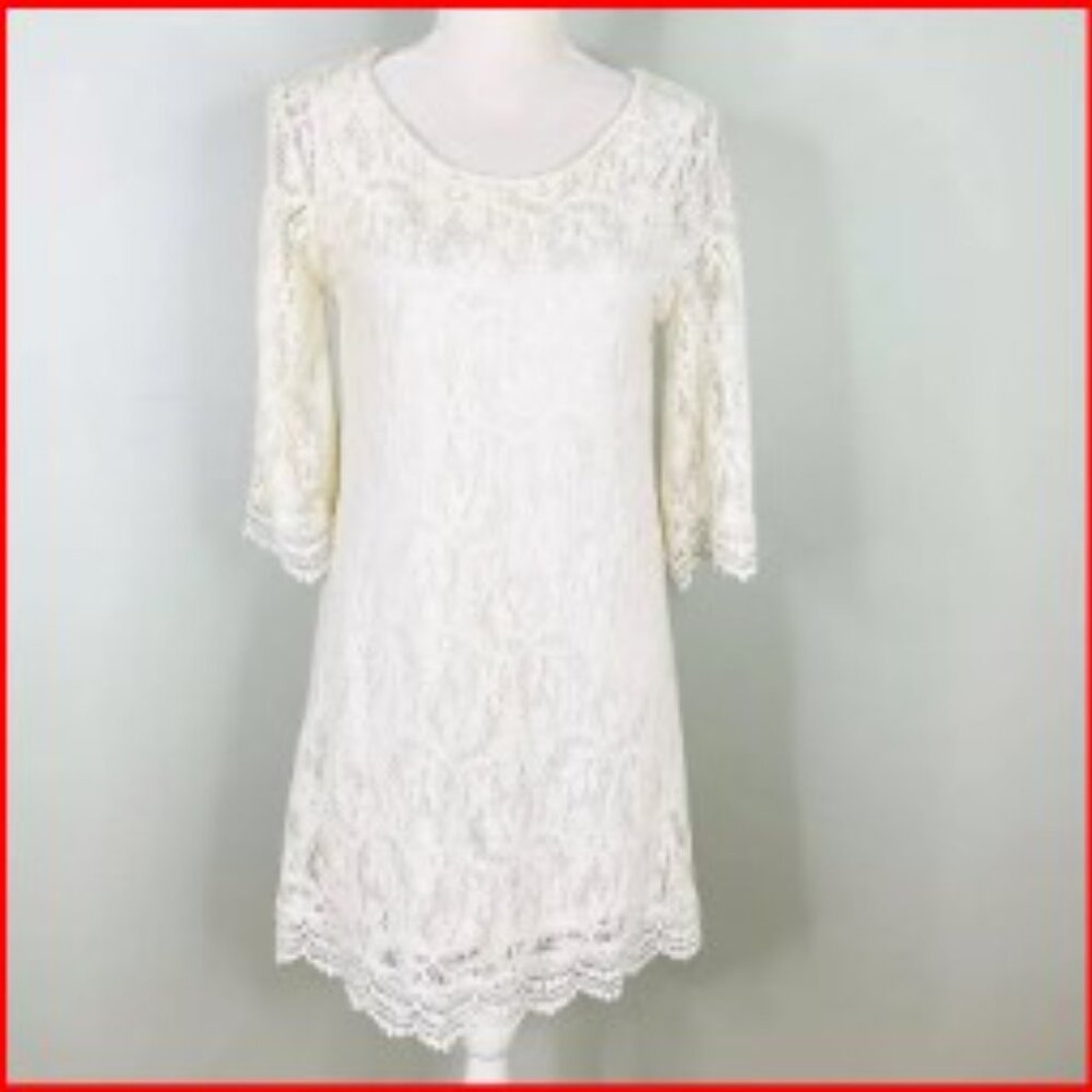 Divided White Lace Dress